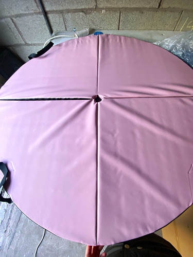 Pink round foldable foam - round, gym